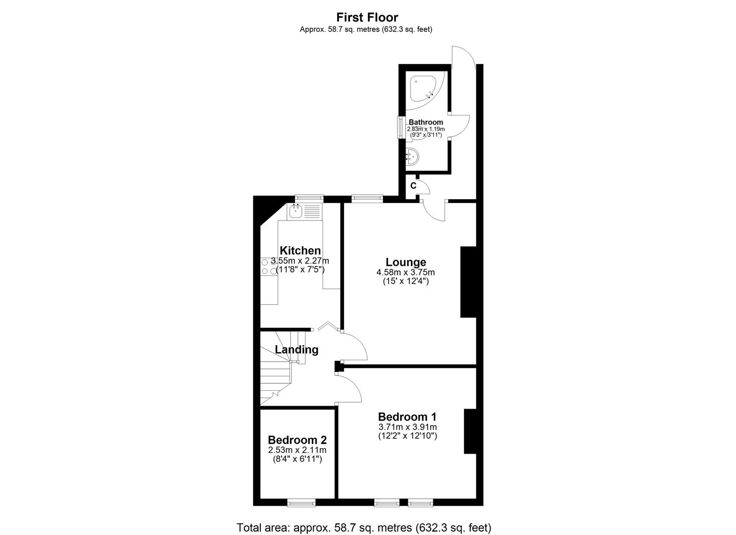 Floorplan.Mindrum Terrace, North Shields